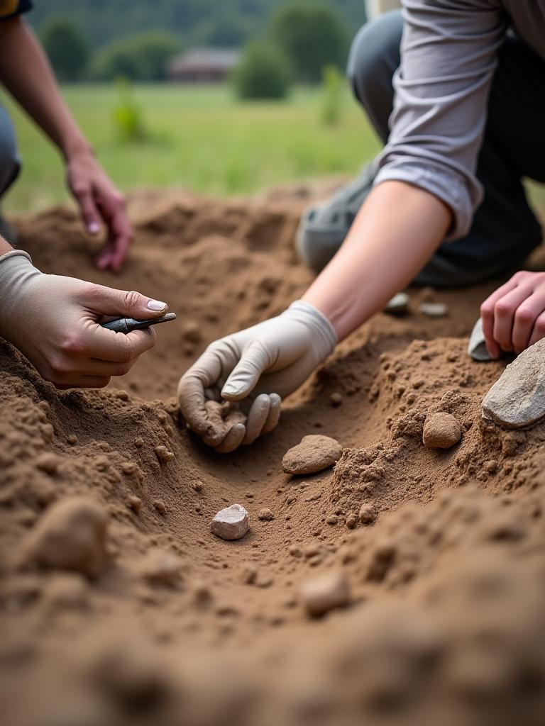 Archaeological excavation at indigenous heritage site