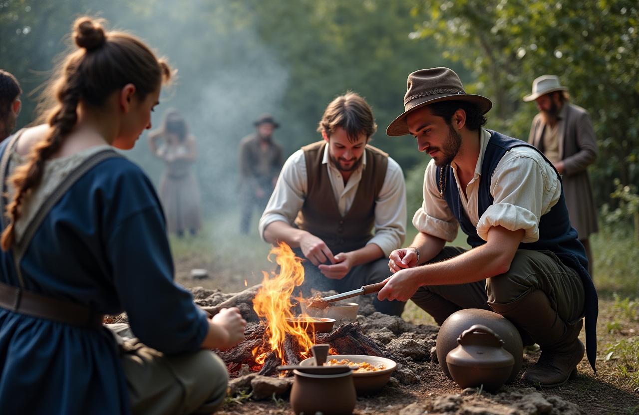 New France colonial era historical reenactment